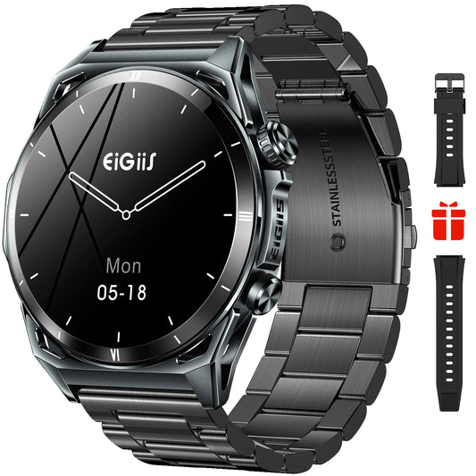 EIGIIS New Smart Watch KE6 1.43 AMOLED Display Men Black Sports