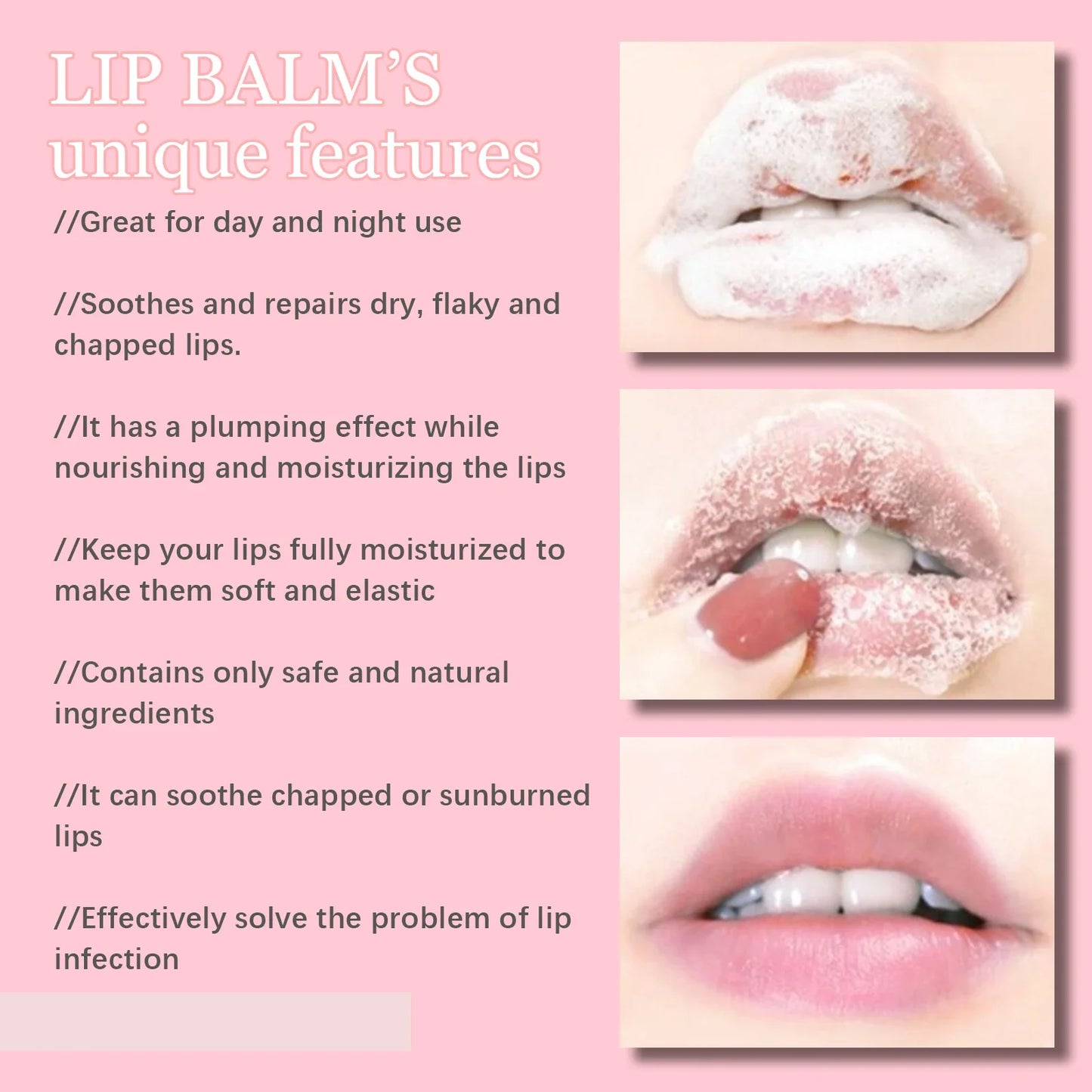 3PCS Bubble Lip Balm Reduces Lip Lines Remove Dead Skin Fade Lip Line Anti Cracked Moisturizing Lip Gloss Wholesale Set Makeup