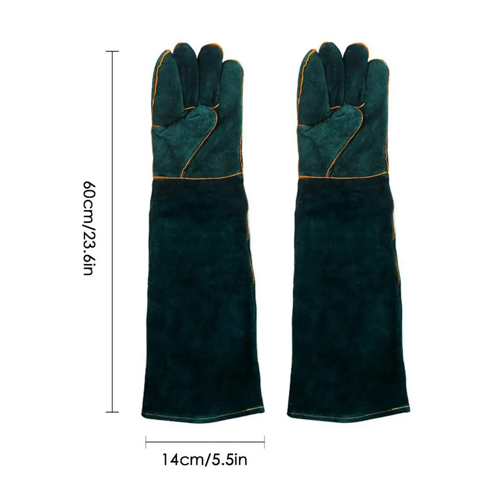 Animal Handling Gloves Leather Anti-grasping Anti Bite Protective