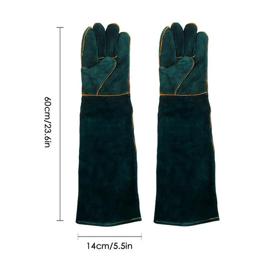 Animal Handling Gloves Leather Anti-grasping Anti Bite Protective