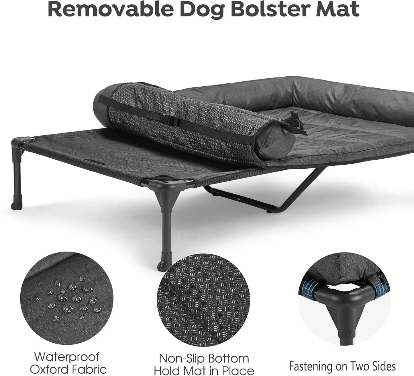 Veehoo Cooling Elevated Dog Bed With Waterproof Pillow-Top