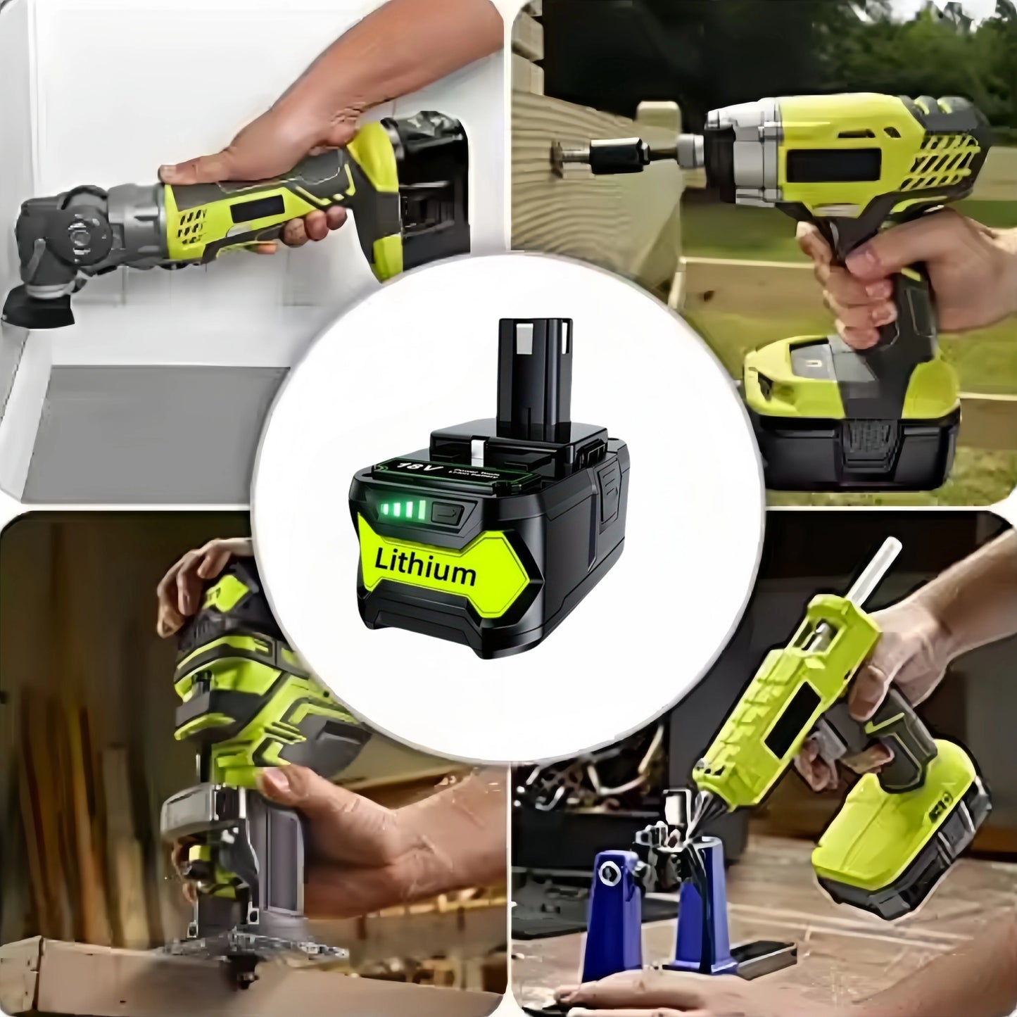 8Ah For Leyobi RYOBI 18V 8.0Ah Rechargeable Lithium Battery For Handheld Drill P105 P104 P107 RB18L50 RB18L20 P108 1PC/2PC