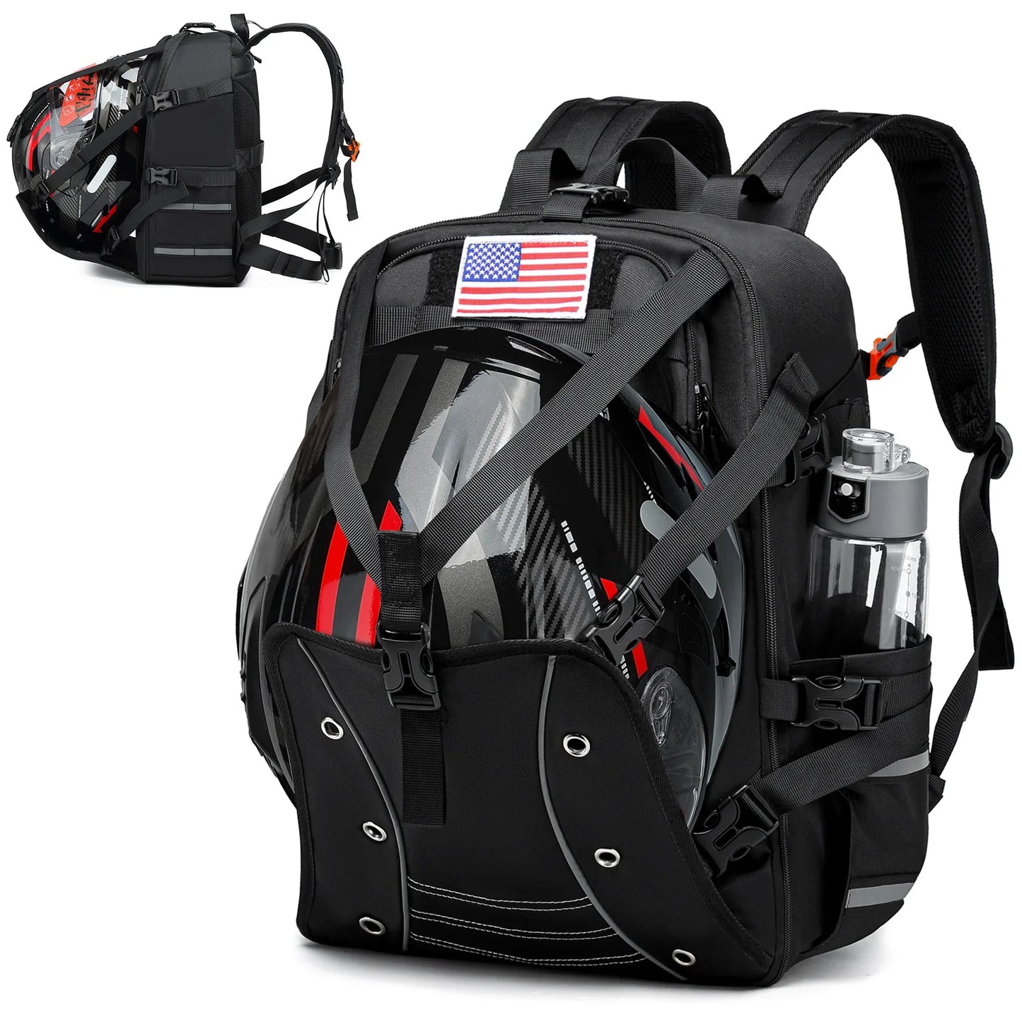 Motorcycle Helmet Backpack Large Capacity Waterproof Helmet Holder Cycling Riding Helmet Backpack Travel Bag  Motorbike Bag