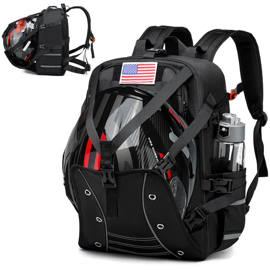 Motorcycle Helmet Backpack Large Capacity Waterproof Helmet Holder Cycling Riding Helmet Backpack Travel Bag  Motorbike Bag