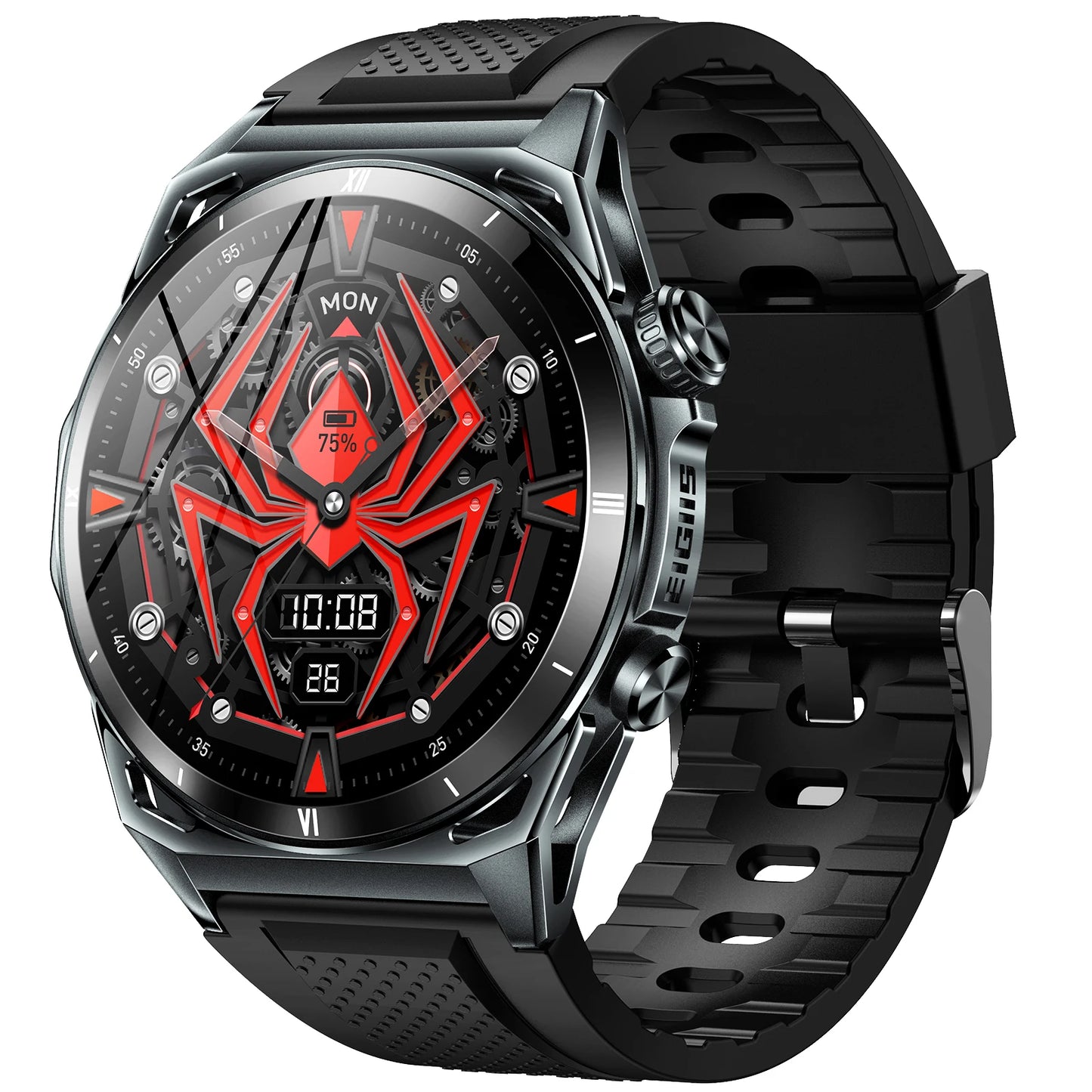 EIGIIS New Smart Watch KE6 1.43 AMOLED Display Men Black Sports