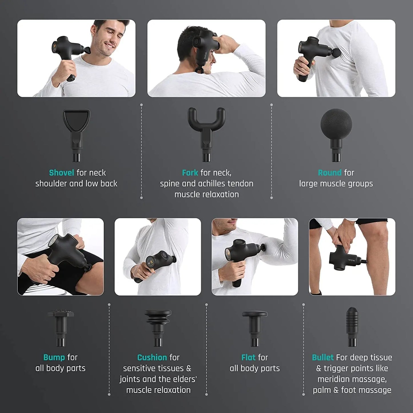 Mebak 3 Massage Gun, Professional Muscle Percussion Massage Gun,Portable Massager Gun for Shoulder Leg Back Body Pain Relief